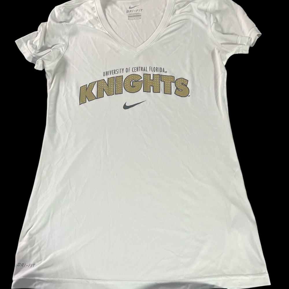 Nike Women's White UCF Knights Dri Fit V-Neck Tee